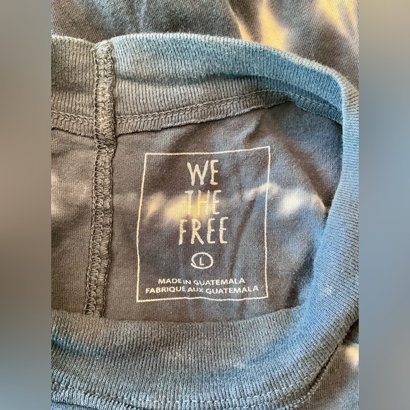 We The Free Blue and White Tie-Dye Long Sleeve Tee - Picture 3 of 5